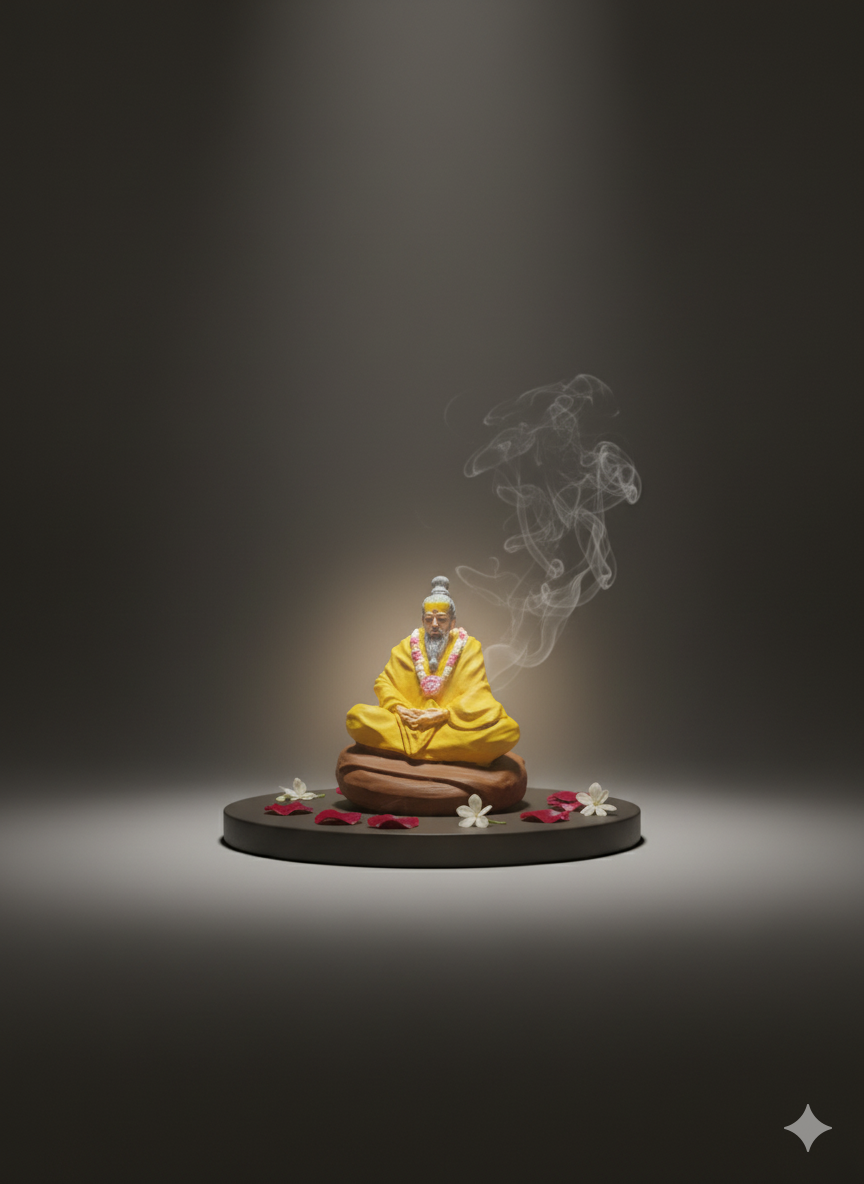 Premanand Maharaj Ji Meditating Idol — Spiritual Guru Figurine for Puja & Home Decor
