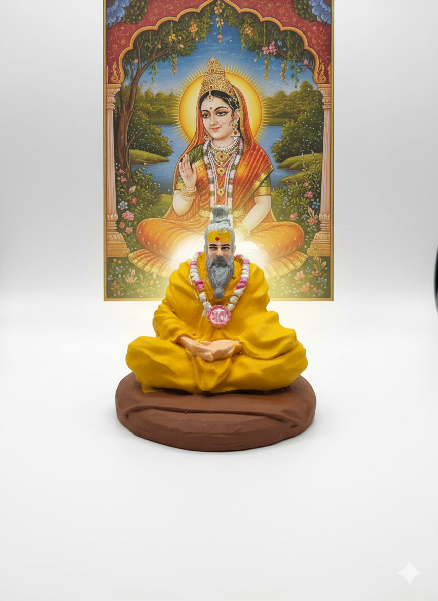 Premanand Maharaj Ji Meditating Idol — Spiritual Guru Figurine for Puja & Home Decor