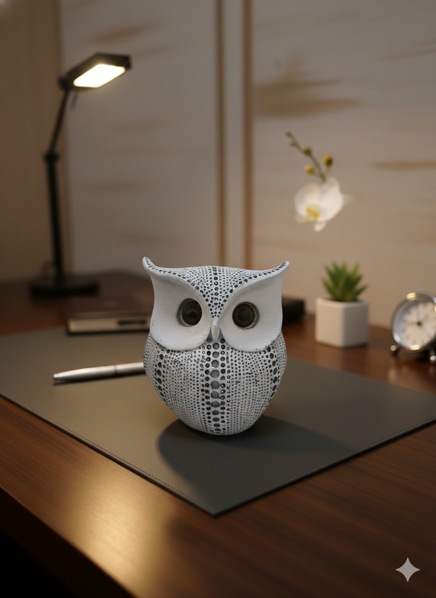 Lucky Owl Showpiece – Symbol of Wisdom & Positivity | Elegant Home Decor