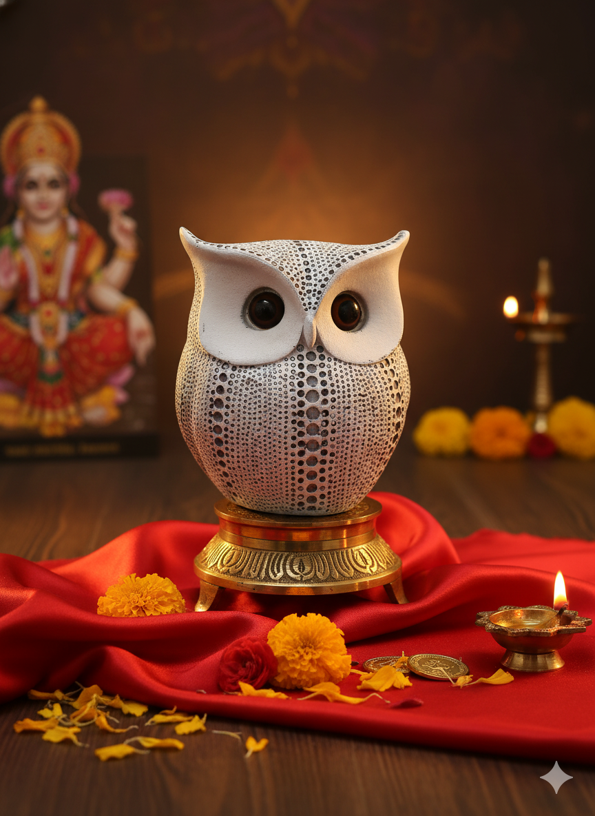 Lucky Owl Showpiece – Symbol of Wisdom & Positivity | Elegant Home Decor
