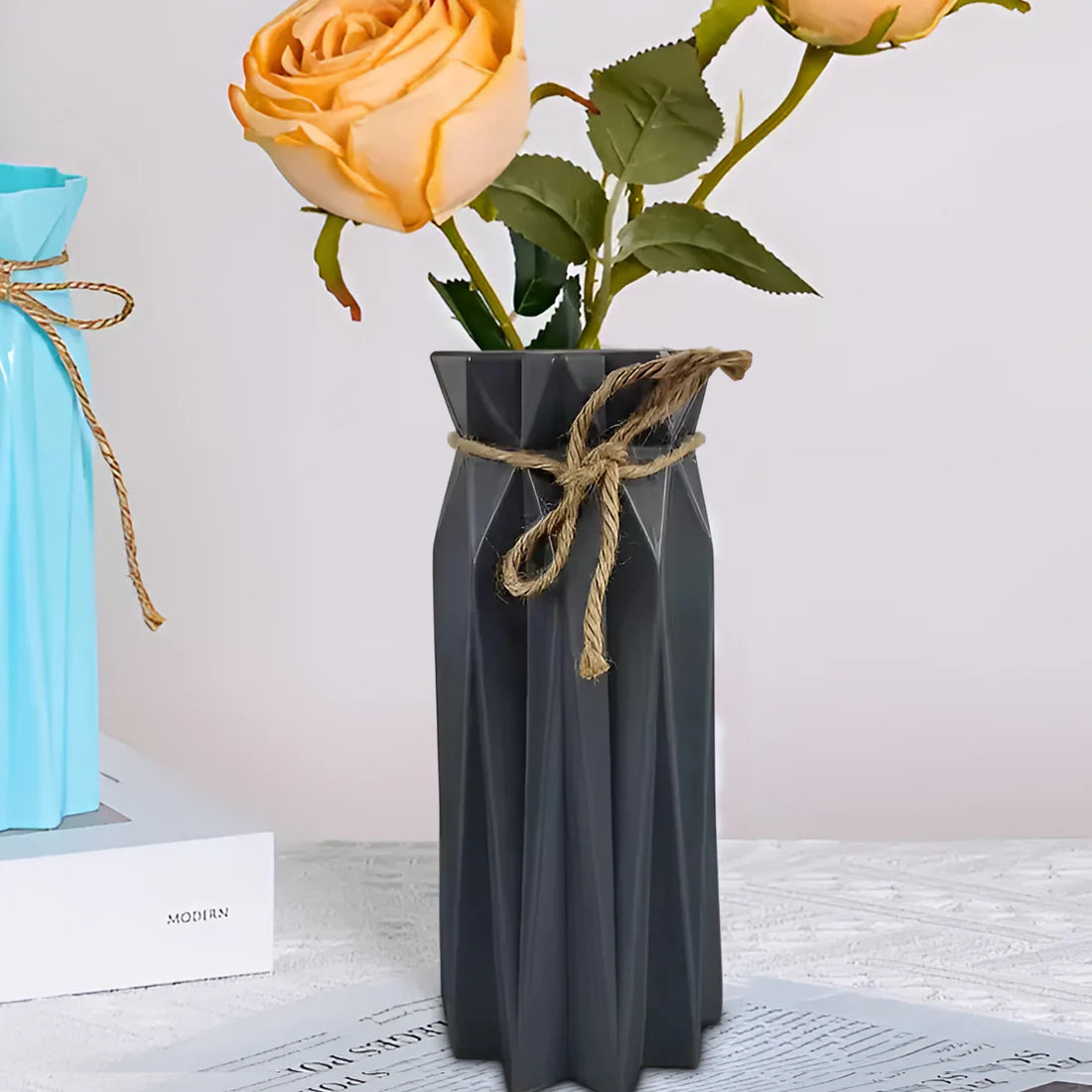 Plastic Flower Vases for Home Decor, Bedroom, Centrepiece Living Room, Office Decoration