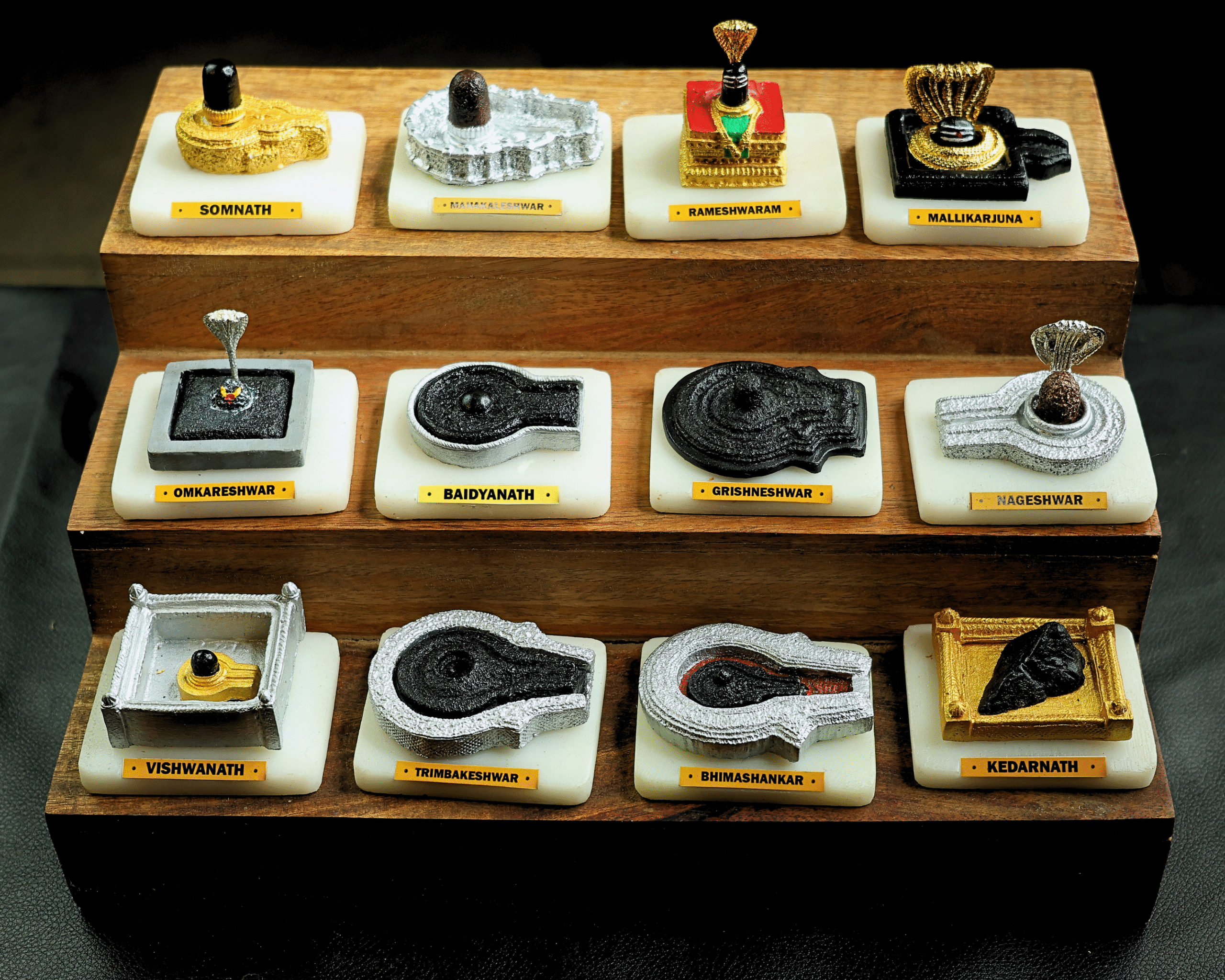 12 jyotirlinga replica miniatures