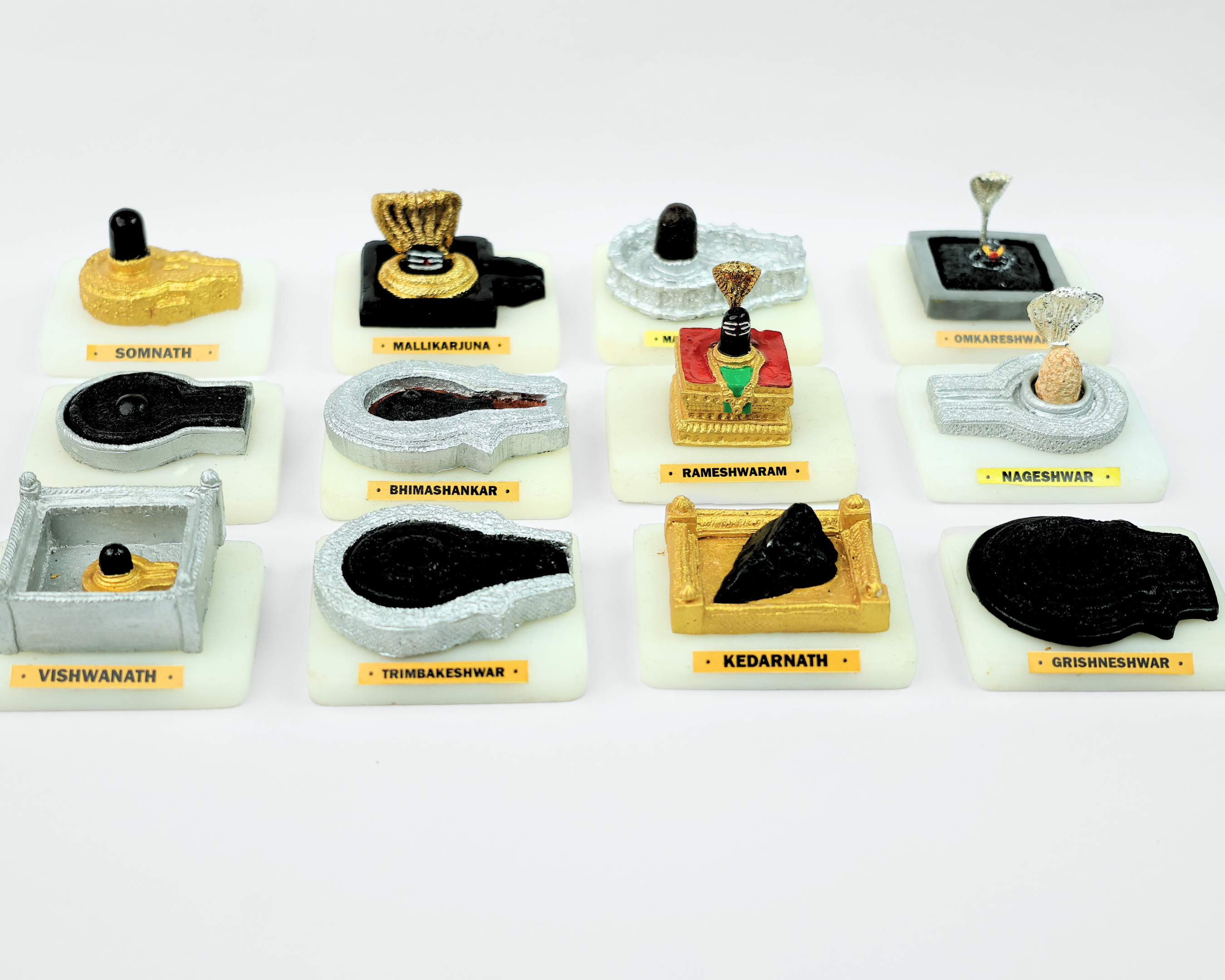 12 jyotirlinga replica miniatures