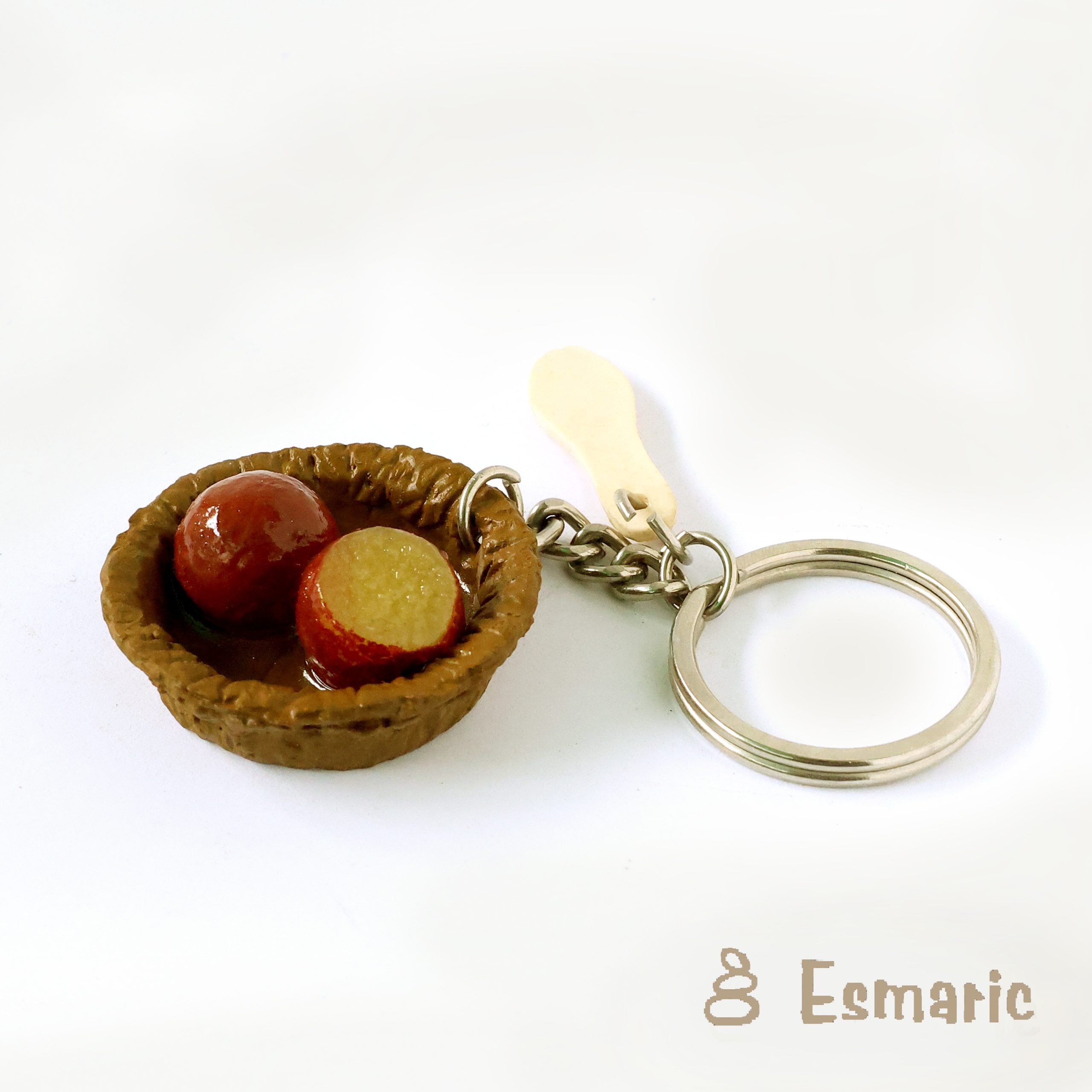 Gulab Jamun Miniature Keychain