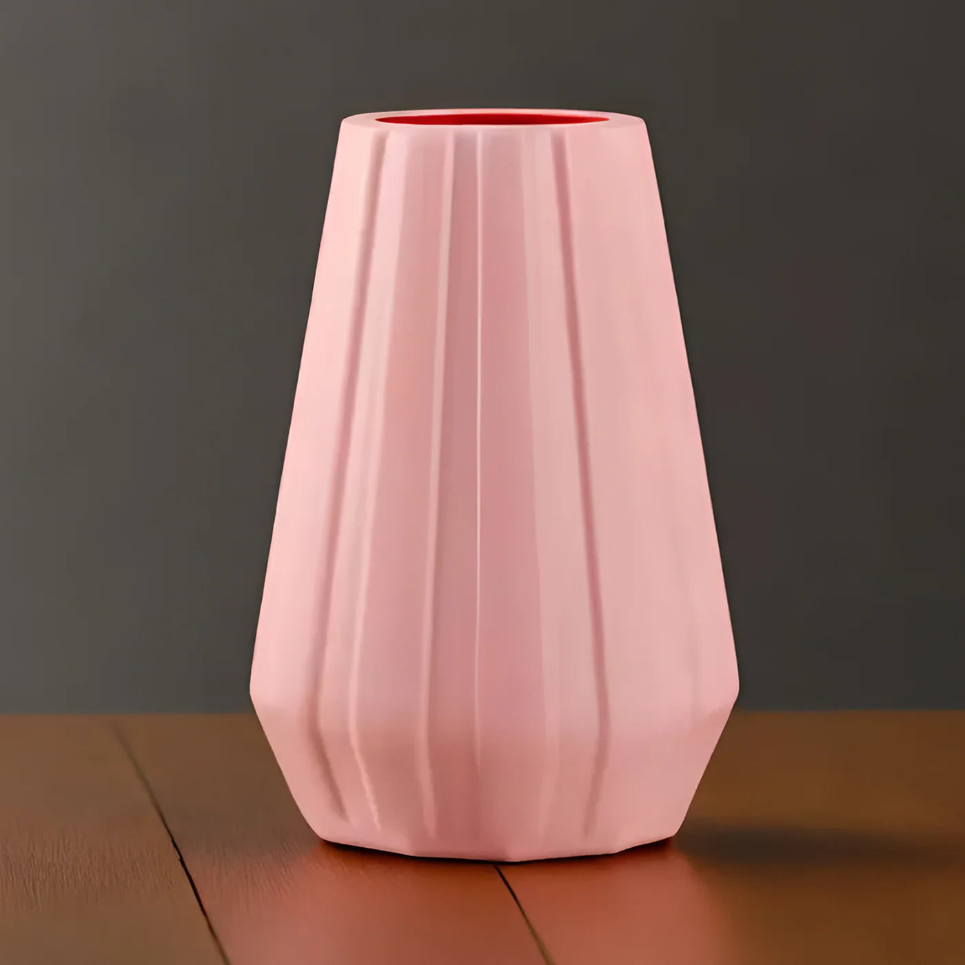 Plastic Flower Vases for Home Decor, Bedroom, Centrepiece Living Room, Office Decoration (Light Pink)