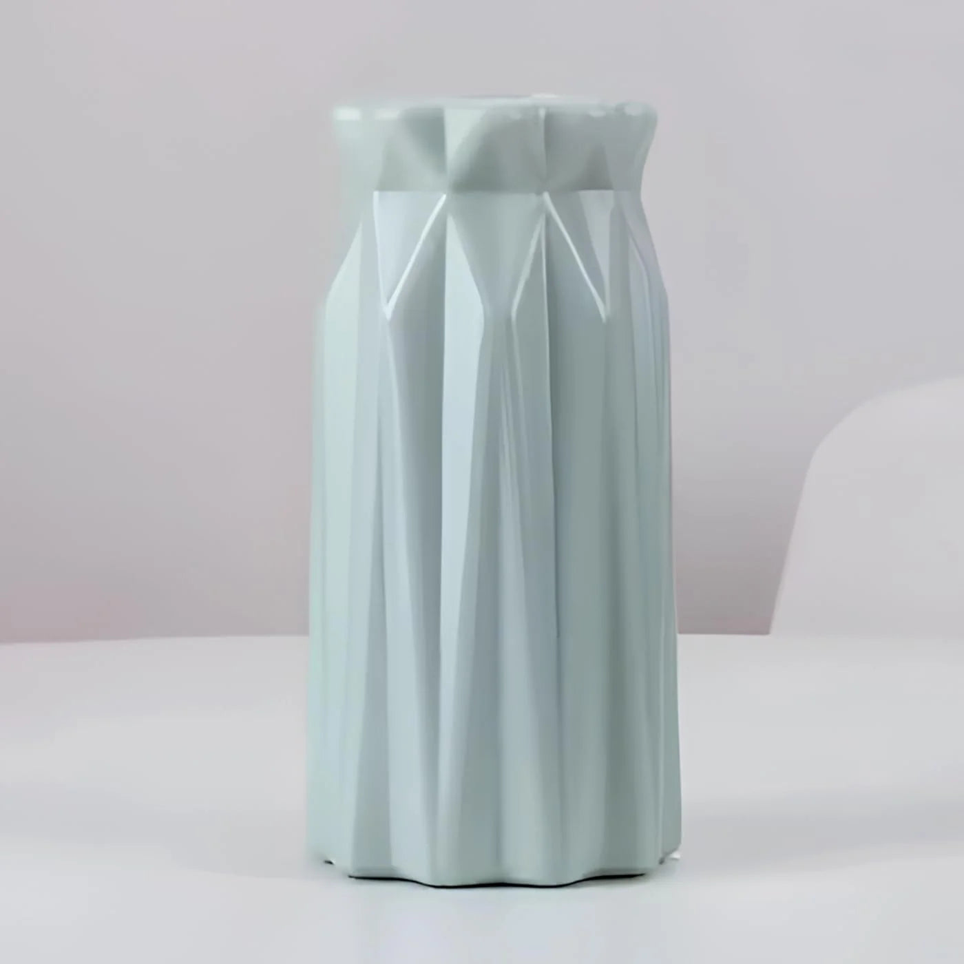 Plastic Flower Vases for Home Decor, Bedroom, Centrepiece Living Room, Office Decoration (Blue)