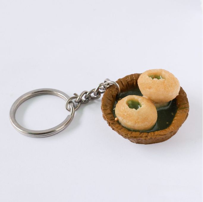 Pani Puri Miniature Keychain