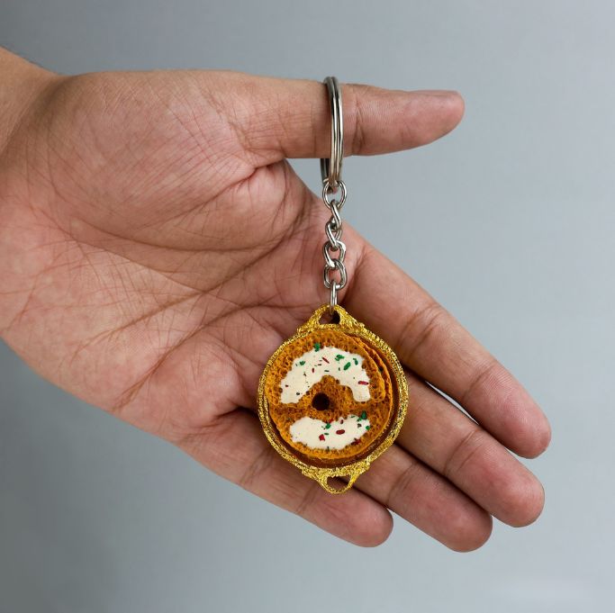 Ghevar miniature Keychain