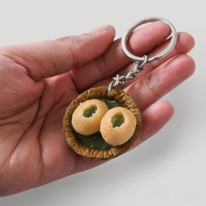 Pani Puri Miniature Keychain