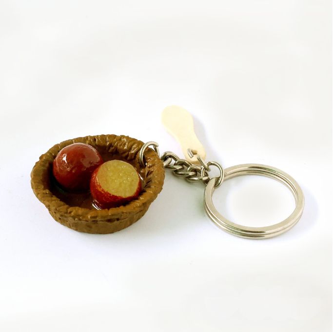 Gulab Jamun Miniature Keychain