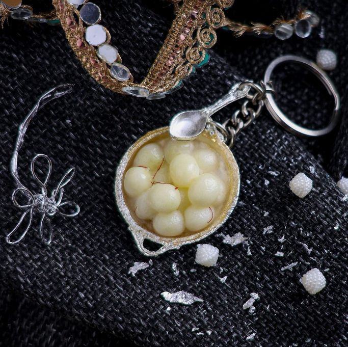Rasgulla Miniature Keychain