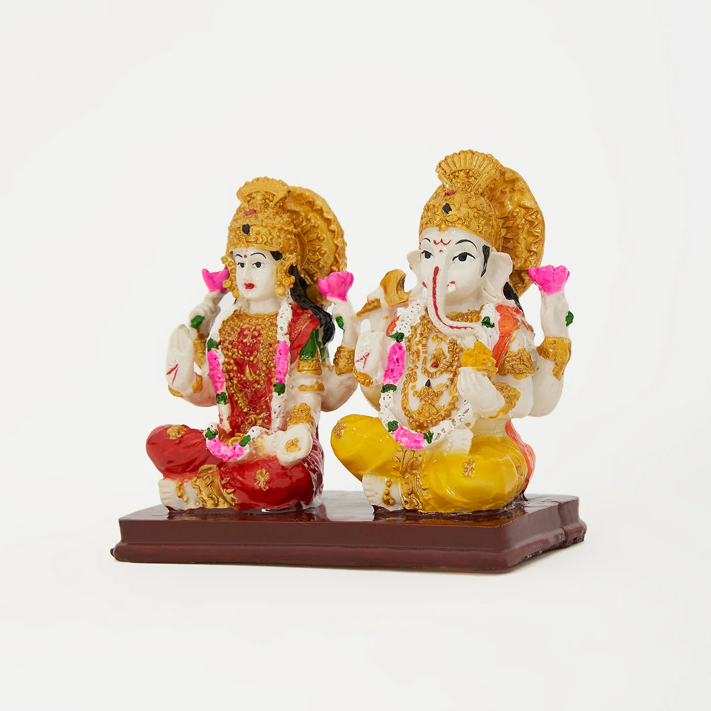 Lord Ganesha And Lakshmi Idol In Resin For Home & Office