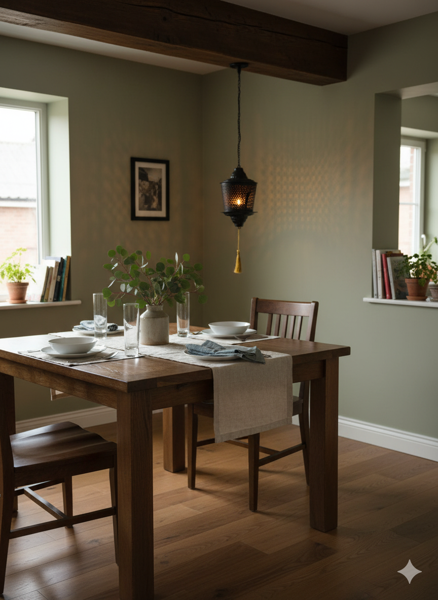 Moroccan-Style Hanging Lantern – Black Metal Lamp with Golden Tassel for Indoor & Outdoor Decor