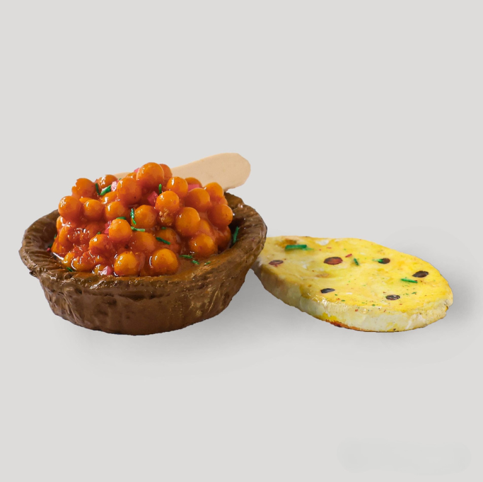 Chole with Kulcha Miniature Fridge Magnet
