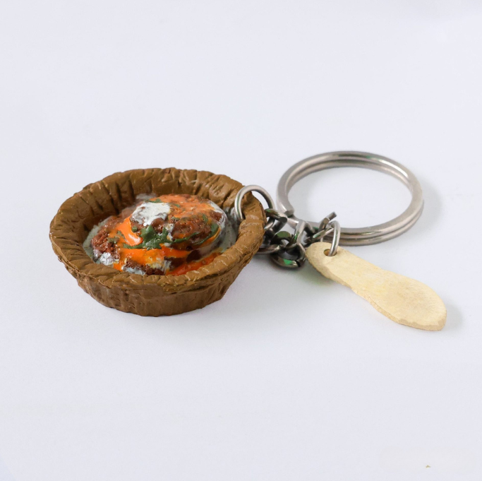 Aloo Tikki Miniature Keychain