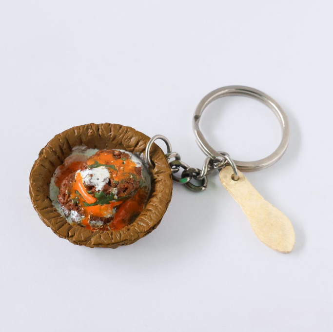 Aloo Tikki Miniature Keychain