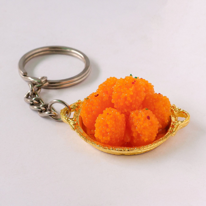 Boondi Laddu Miniature Keychain
