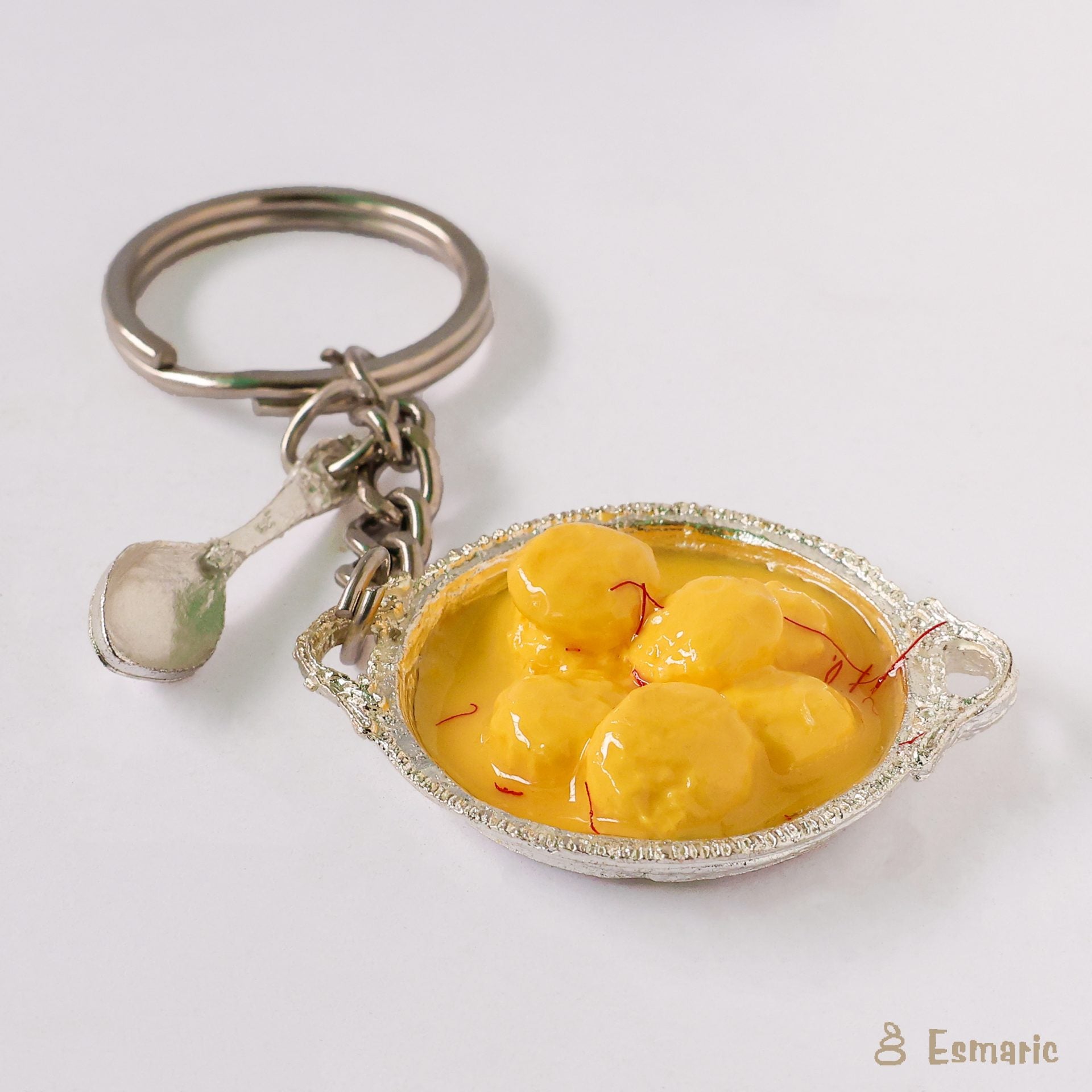 Rasmalai Miniature Keychain