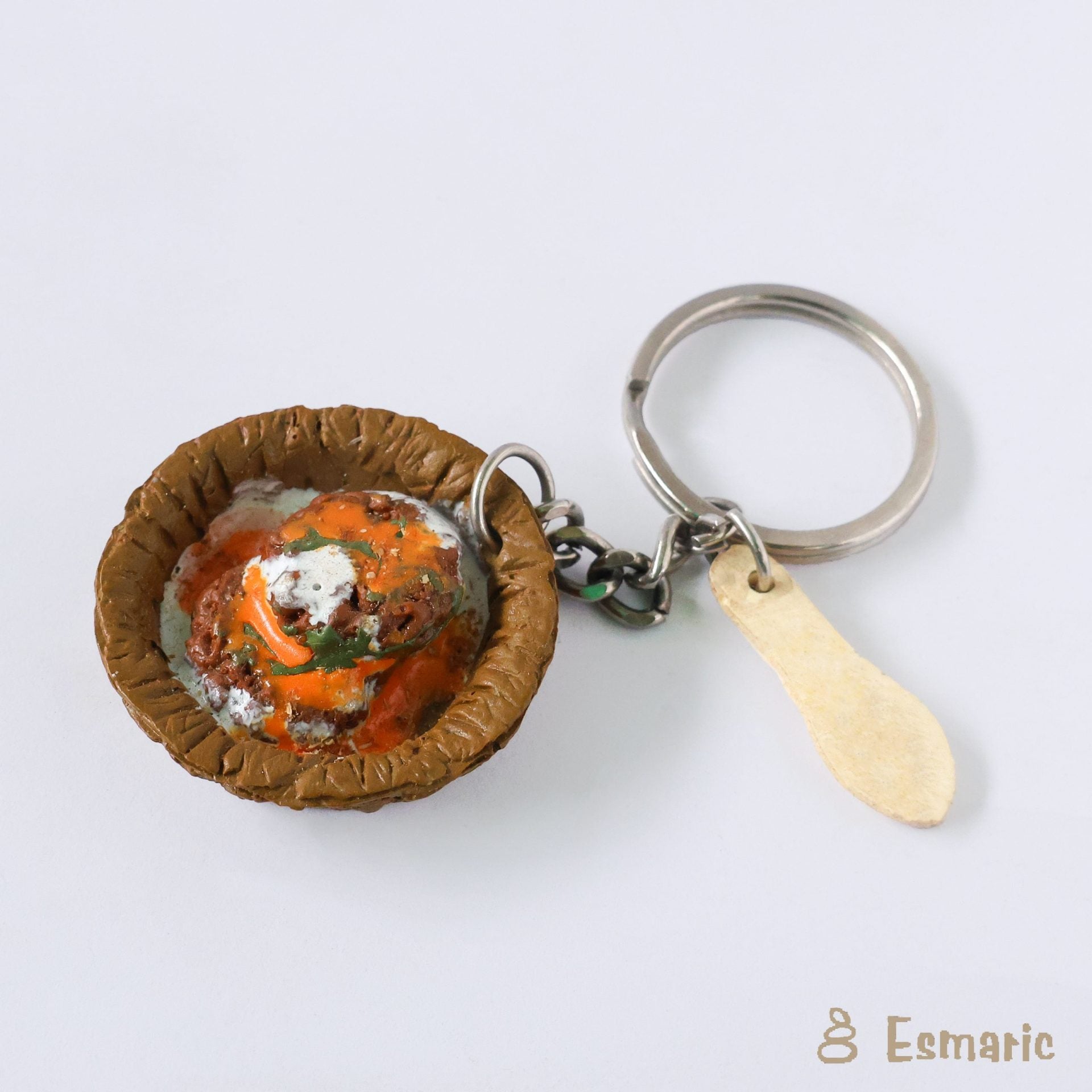 Aloo Tikki Miniature Keychain