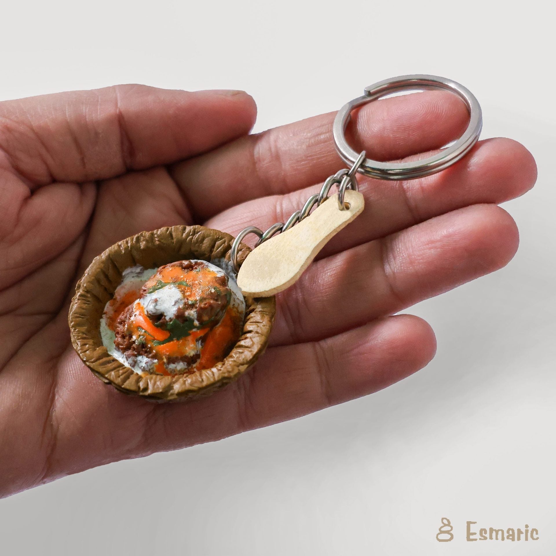 Aloo Tikki Miniature Keychain