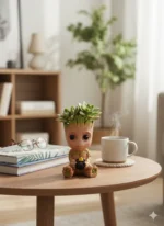 Baby Groot Showpiece – Cute Resin Figurine for Home & Desk Decor