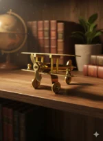 Vintage Brass Airplane Showpiece – Classic Aviation Home & Office Decor - Image 2
