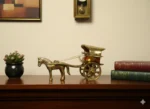 Vintage Brass Horse Cart Showpiece – Antique Style Home & Office Decor - Image 4