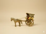 Vintage Brass Horse Cart Showpiece – Antique Style Home & Office Decor - Image 3