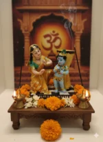 Yashoda and Bal Krishna Idol – Divine Mother-Child Resin Statue for Pooja & Home Decor - Image 2